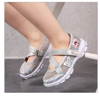 Girls Sandals Cartoon Sweet Soft Sole Children Beach Shoes Children's Summer Floral Sandals Princess Shoes Fashion Cute
