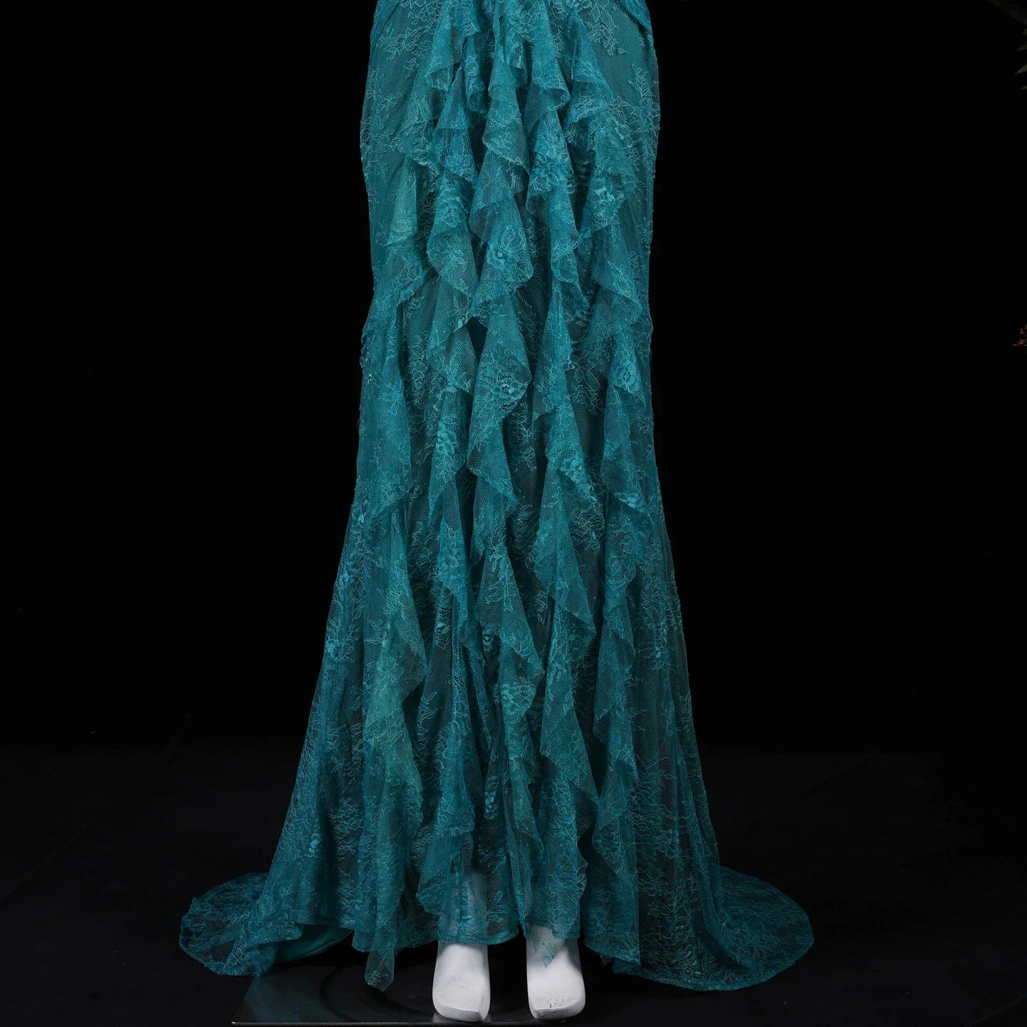 Said Luxury Blue Lace Evening Dress Saudi Arabia Elegant Off Shoulder Wedding Guest Gowns Formal Party Dress SF519 Custom