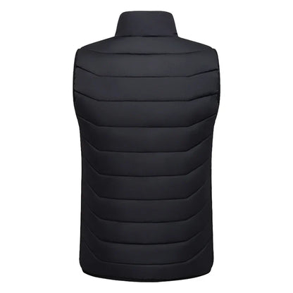 New Loose Casual Stand Up Collar Winter 28 Zone Intelligent Heating Vest Men'S Women'S Warm Electric Clip Coat (No Power Bank)