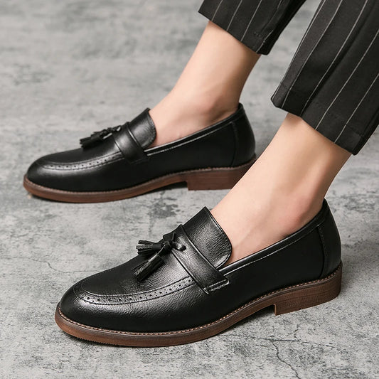 Spring Autumn New Men's Genuine Leather Casual Shoes Outdoor Work Shoes Office Dress Shoes Men's Wedding Shoes Free Delivery