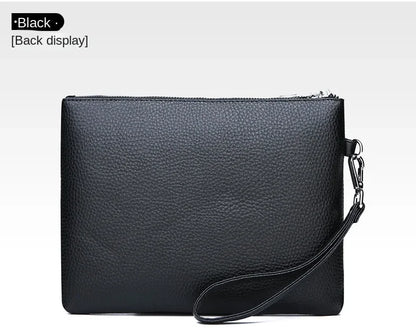 Nouvelle Pochette pour Homme Style Business Grand Portefeuille en Cuir PU Souple Homme avec Dragonne Sac Élégant Décontracté et Tendance Sac à Main Pochette Homme