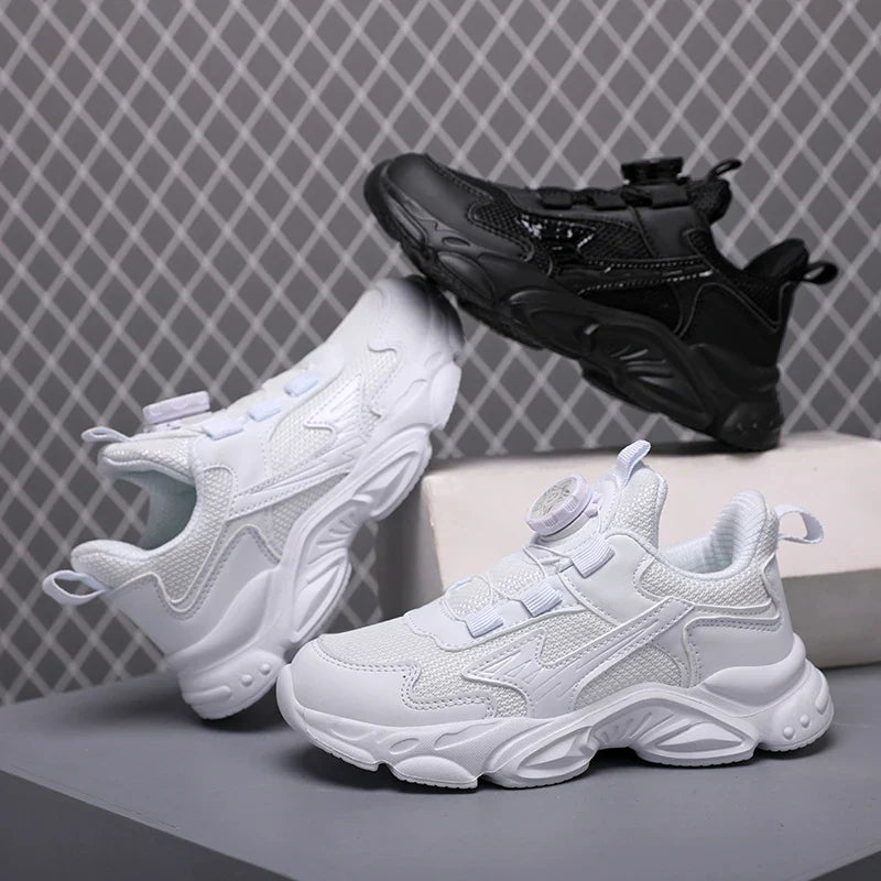 Children's Basketball  Sports Shoes Breathable Student White School Walking Shoes Anti-skid Boys Girls Casual Running Sneakers