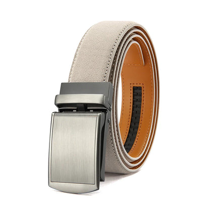 Men's High-Quality Belt 115cm 125cm 135cm Luxury Belt, Black Men's Automatic Buckle Jeans Men's Belt Suit Belt
