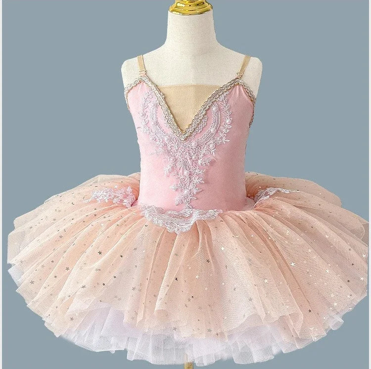 Fashion Performance Princess Dress Girls Clothes Summer Baby Ballet Leotard Vestidos Tutu Children's Ballet Skirt Dance Costume