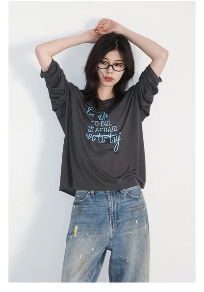 Women Jeans Loose Casual New Retro High Waisted Straight Leg Wide Leg Denim Pants Female Trousers Summer 2025