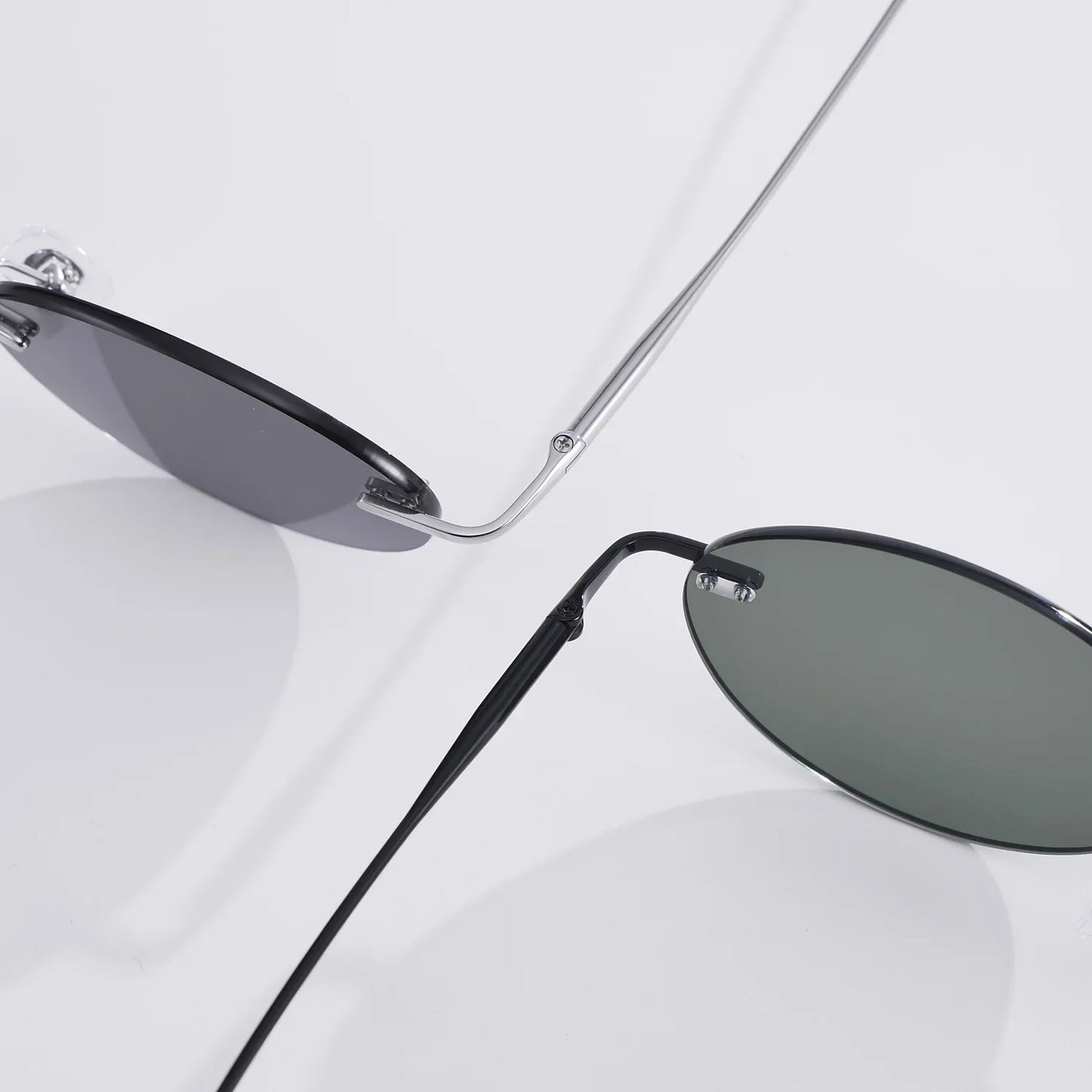 Fashion Frameless Women Polarized Sunglasses Travel Photography Sunglass Pure Titanium Frame Men Punk Sun Glasses Shades UV400