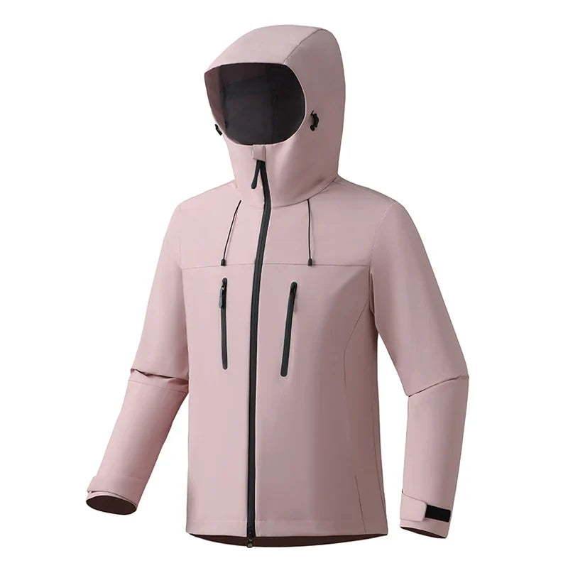 Women Men Waterproof Jacket Hiking Camping Trekking Windbreaker Unisex Outdoor Sporty Rain Coat Hooded Climbing Clothes