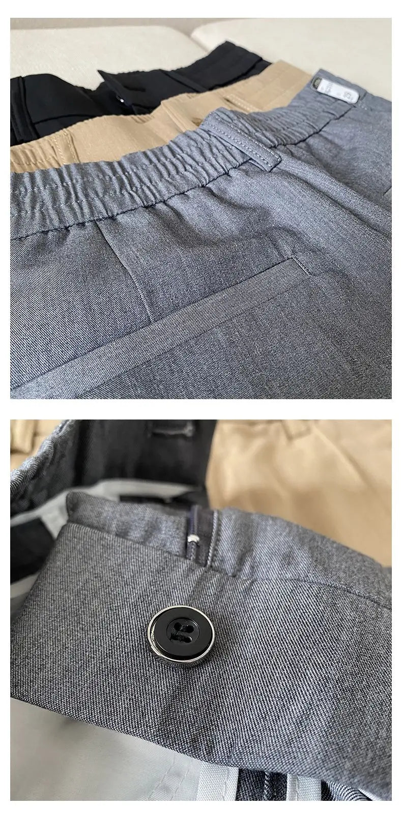 Summer New Light Thin Solid Color Suit Pants High Quality Slim Fit Stretch Trousers Men's Formal Business Social Dress Pants