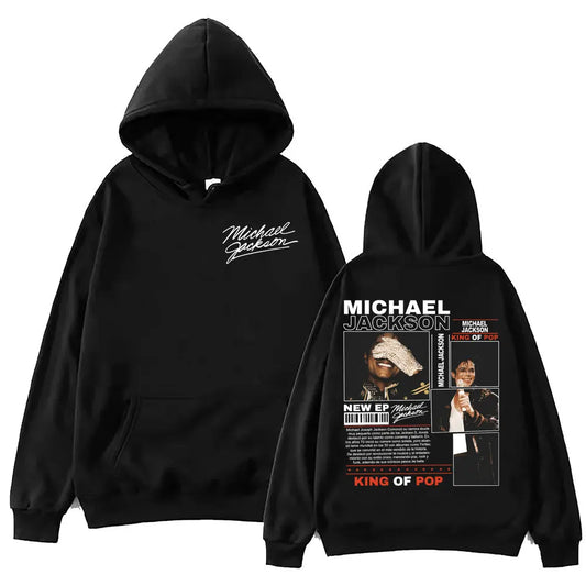 Rock Singer Michael Jackson Merch Hoodies Men Women Fashion Vintage Hooded Sweatshirts High Quality Fleece Oversized Pullovers