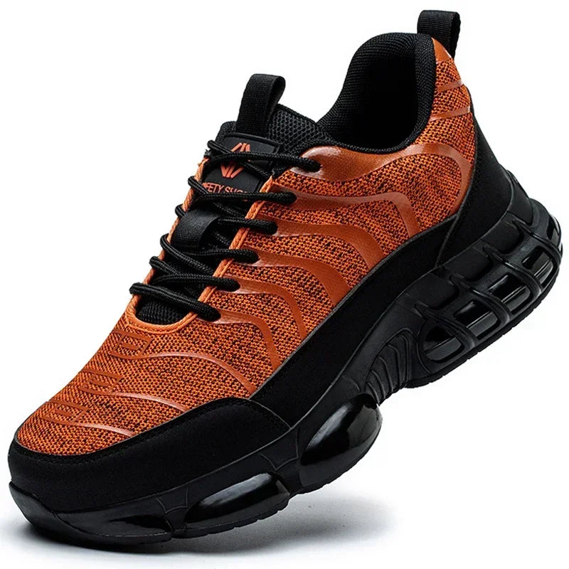New 2024 Fashion Steel Toe Work Safety Shoes For Men Anti-smash Anti-puncture Indestructible Sneakers Protective Male Footwear