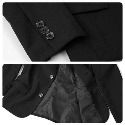 Suit for Kids Boys Easter Outfit Church Party Blazer Wedding Ceremony Flower Piano Performance Birthday Gift Clothes Set 3 PCS