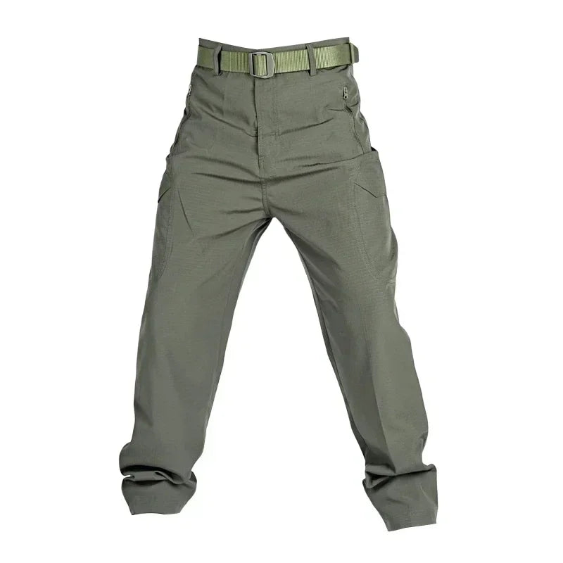 Summer Quick Dry Men Pants Thin Hunting Tactical Cargo Pants Multi-Pocket Loose Long Trousers Lightweight Hiking Work Pant