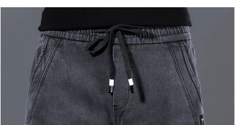 New Man Pants Hip Hop Harem Jeans Men Trousers Loose Joggers Denim Casual Sweatpants Korea Trousers Streetwear Men Clothing