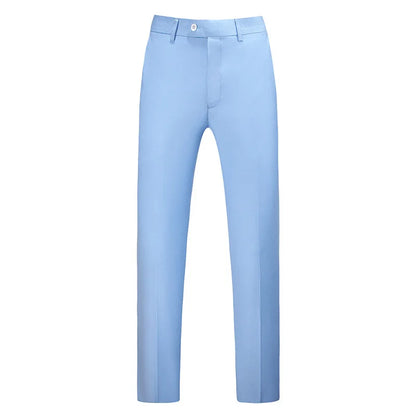 19 Color High Quality Men's Solid Color Slim Fit Suit Pants 2025 Fashion Formal Business Social Groom Wedding High End Trousers