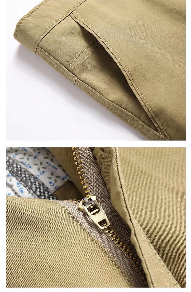 Casual Cotton Shorts Men Summer Knee Pants Breathable Classic Bermuda Shorts Outdoor Clothes Black Male Short Pants