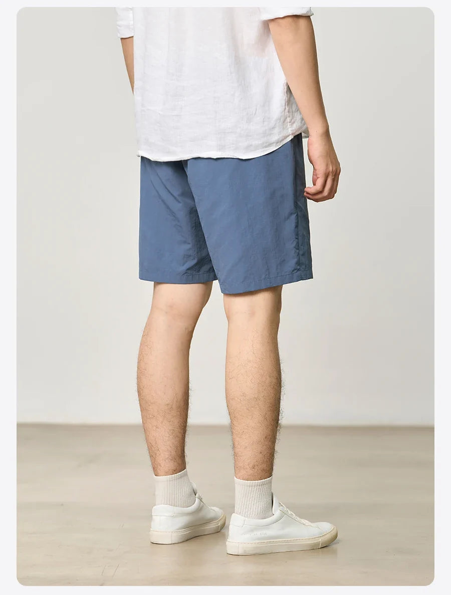 2026 Summer New Loose Fit  Lightweight 130gsm Nylon Shorts Men Essential Quick Dry Daily Wear Breathable Beach Shorts