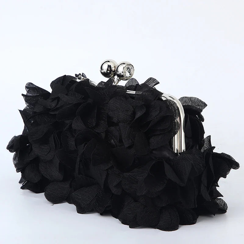 Flower Dinner Purse Designer Floral Chain Crossbody Bride Handbag Clutches Woman Petal Evening Party Clutch Wedding Dress Bag