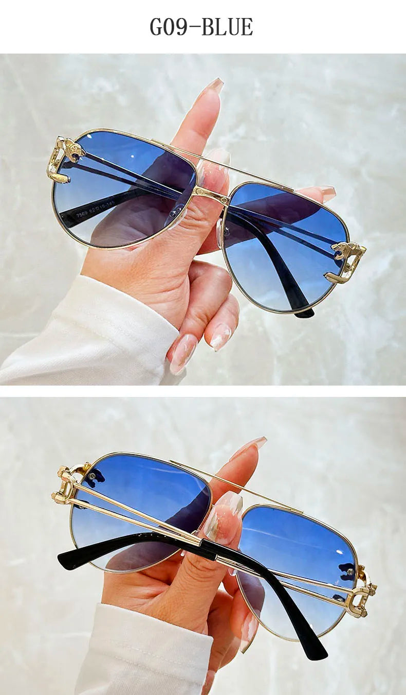 Luxury Sunglasses Women 2025 Fashion Glasses Vacation Oval Sunglass Luxe Femme Lunette Soleil Femme Lentes De Sol Mujer Vintage