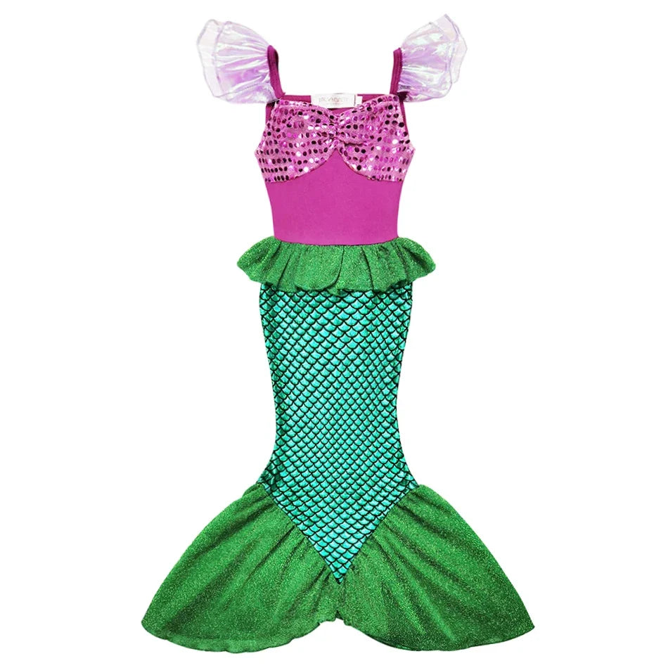 Kids Princess Dress Variety Set for Girl Cosplay Halloween Birthday Party Costume Gown 2-8Y Vestido Girls Birthday Gifts