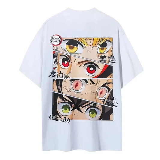 Demon Slayer Men's T-shirt Kamado Tanjiro Japan Anime Summer Boy Spring and Autumn Children's Short Sleeves Parent-Child Wear