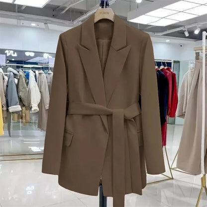 Spring Autumn Women's Blazer Coat 2026 Korean Version Fashion Ladies Outerwear Long Sleeve Comfortable Female Slim Suit Jacket
