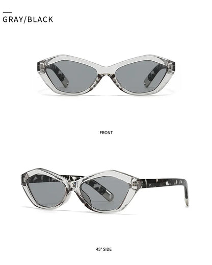 Fashion UV400 Cat Eye Sunglasses for Women Outdoor Stylish Retro Eyewear with Unique Temple Design Sun Glasses Gafas De Sol