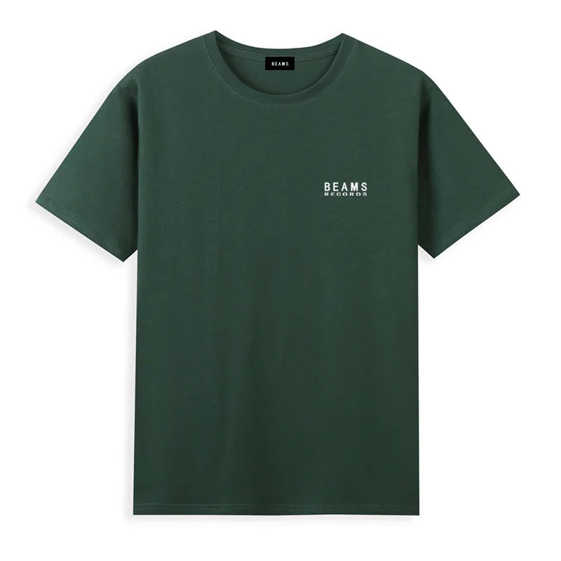 Japan Exports 25ss High-Quality Cotton T-Shirt Embroidered Logo Tees Couple Loose Short Sleeve Summer Casual O-Neck Tops