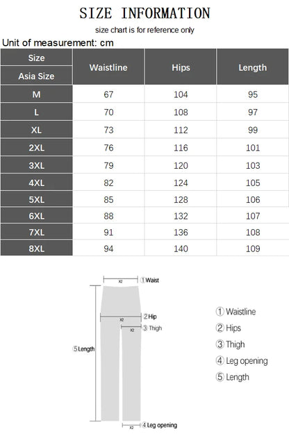 Plus Size M-8XL Baggy Jeans Men's Blue Black Streetwear Elastic Waist Y2K Trousers Fashion Straight Leisure Wide Denim Pants