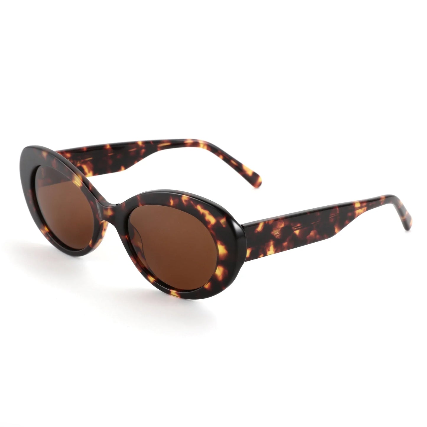 Handmade Acetate Oval Polarized Sunglasses Women Thick Frame UV400 Protection Sun Glasses for Ladies Shopping Gift