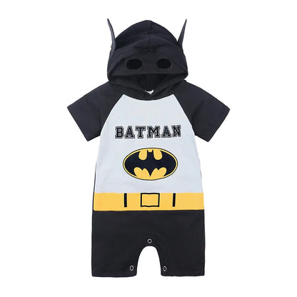 Spider Man Batman Captain Baby Rompers Newborn Baby Kawaii Cute Anime Cartoon Cosplay Costume Jumpsuit Cotton Clothes Kid Gift