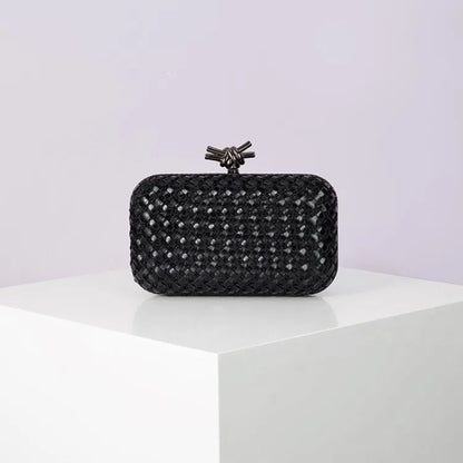 Hand Woven Clutch Purse Luxury For Women 2025 New High Grade Party Wedding Prom Mixed Colors Evening Bag Elegant Trend Chain Bag