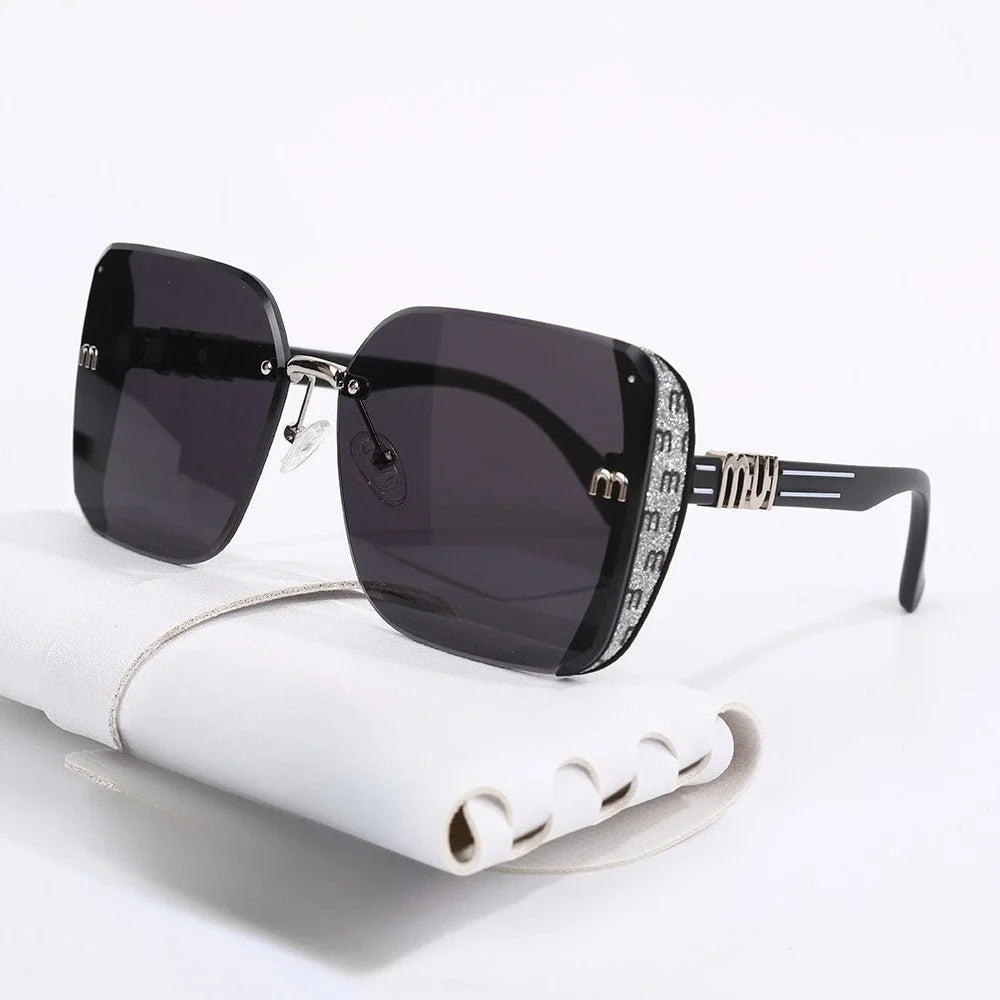 New Fashion Square Sunglasses Women Luxury Brand Anti Strong Light Vintage Large Frame Cool Sun Glasses Gafas De Sol Mujer