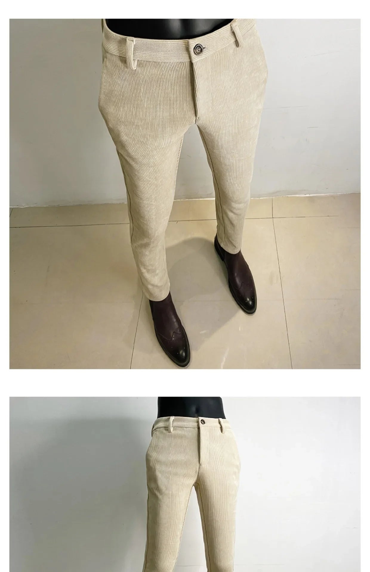 2025 Winter Men Suit Pants Woolen Thicken Keep Warm Formal Trousers Pantalones Hombre Solid Casual Slim Fit Pants Men Clothing