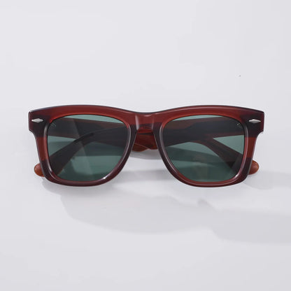 Fashion High Quality Handmade Acetate Man Square Sunglasses Outdoors UV Protection Women SUN GLASSES Support Prescription Lenses