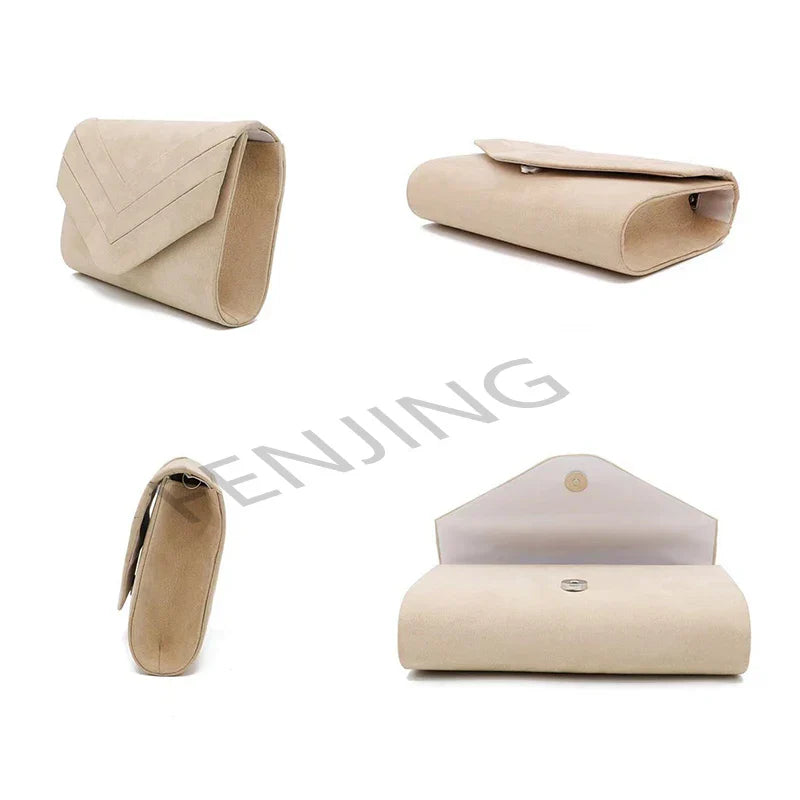 Velvet Women's Evening Bags Formal Party Clutches Wedding Purses Cocktail Prom Handbags Luxury Chain Shoulder Messenger Bags