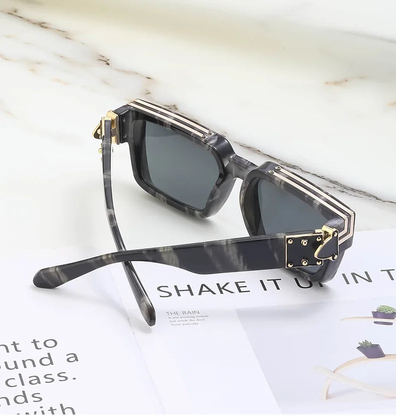 Millionaire Square Sunglasses For Men Vintage Luxury Sunglasses Women Retro Shades Fashion Glasses Gafas De Sol Sonnenbrille Sun