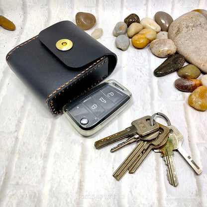 Multifunctional Key Holder Waist Bag Genuine Leather Car Key Case Folding Glasses Belt Pack Men Women 1652cg