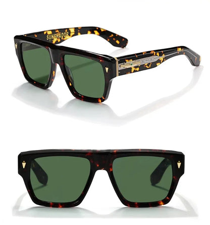 2026 High Quality Handmade Square Acetate UV Protection Men Sunglasses Prescription Myopic Retro Eyewear Men Women Reading Glass