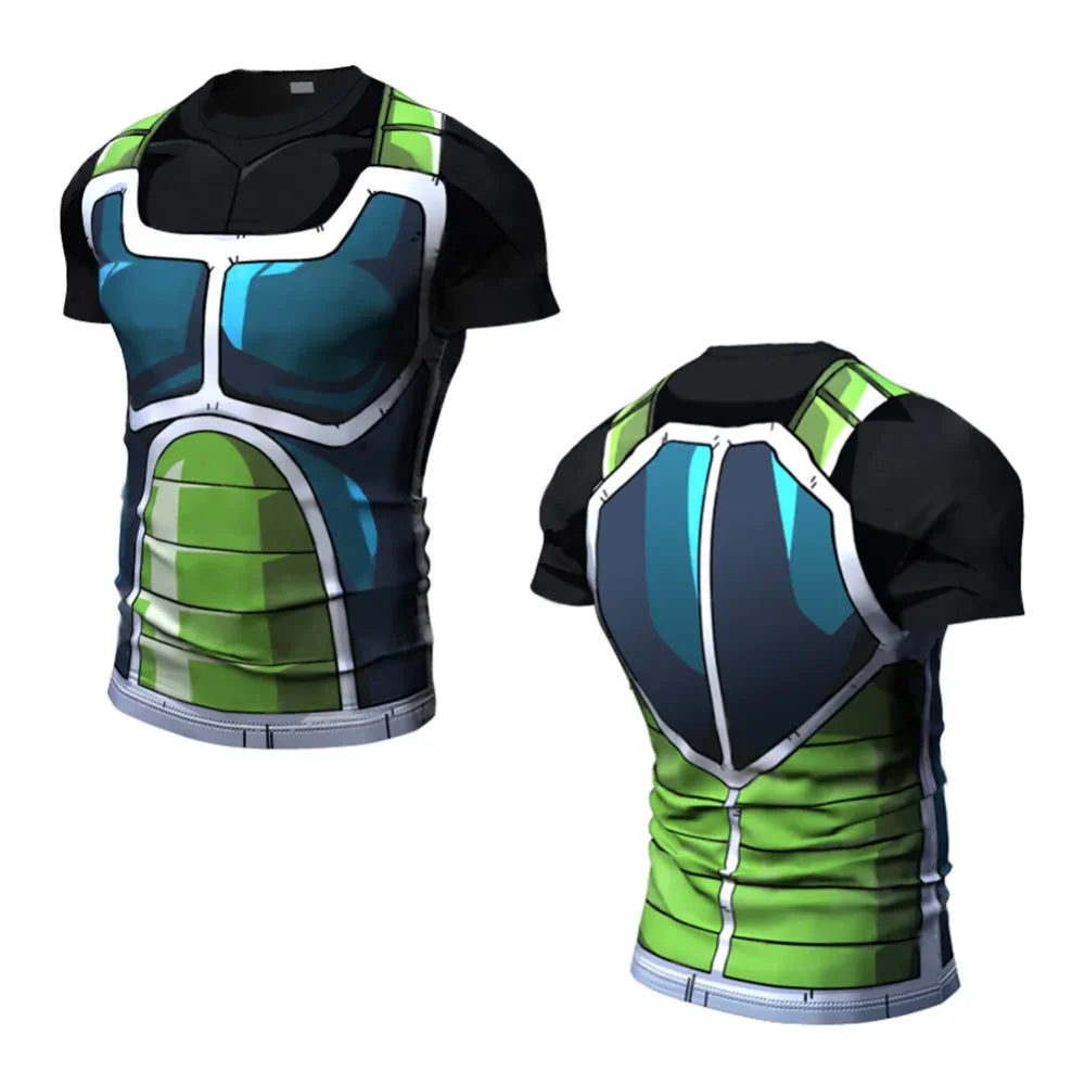 2026 Summer Dragon Ball Vegeta Saiyan Armor 3D Print Oversized Crew Neck T-Shirt High Quality Anime Streetwear Y2K Casual Tops