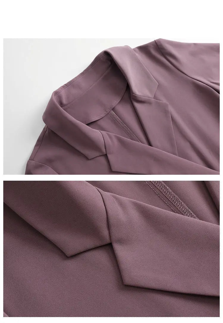Office Lady Blazers Women Solid Lazy Style Summer Work Wear Casual Mujer Formal Vintage Outwear Clothing Elegant Ulzzang Daily