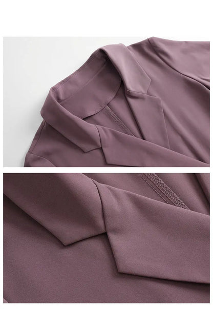 Office Lady Blazers Women Solid Lazy Style Summer Work Wear Casual Mujer Formal Vintage Outwear Clothing Elegant Ulzzang Daily