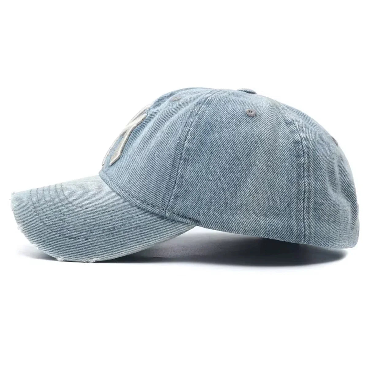 Unisex Letter Embroidery Washed Cowboy Baseball Caps Spring and Autumn Outdoor Adjustable Casual Hats Sunscreen Hat