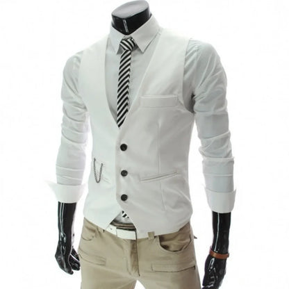 New Arrival Dress Vests For Men Vest Slim Fit Mens Suit Vest Male Waistcoat Gilet Homme Casual Sleeveless Formal Business Jacket