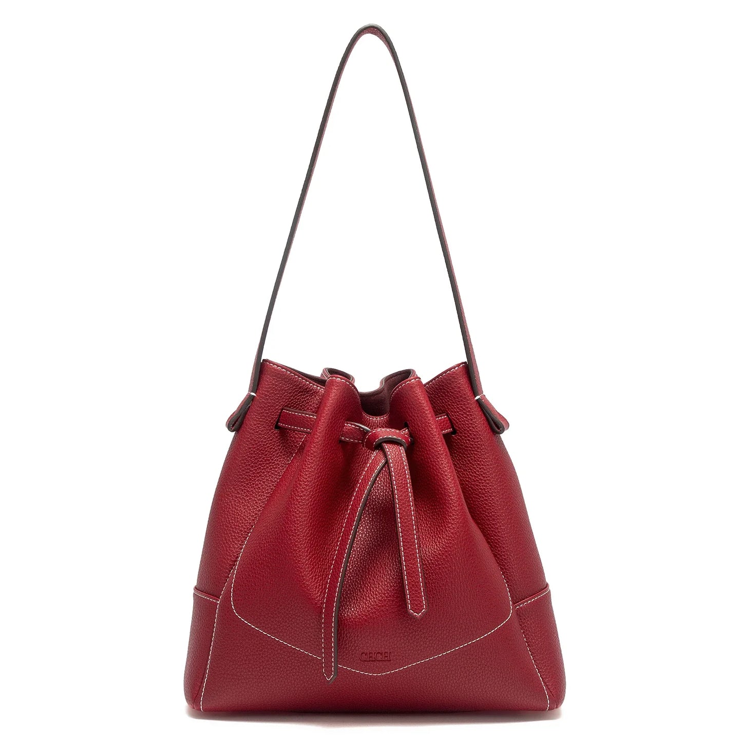 Women's Drawstring Bag Spring Simple Black Casual Women's Bag Mommy Shopping Bag