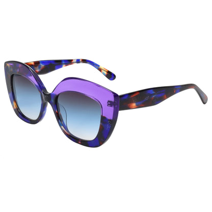 Young Fashion Sunglasses Retro Asymmetric Frame UV400 Square for Women Polarized Trendy Lightweight Street