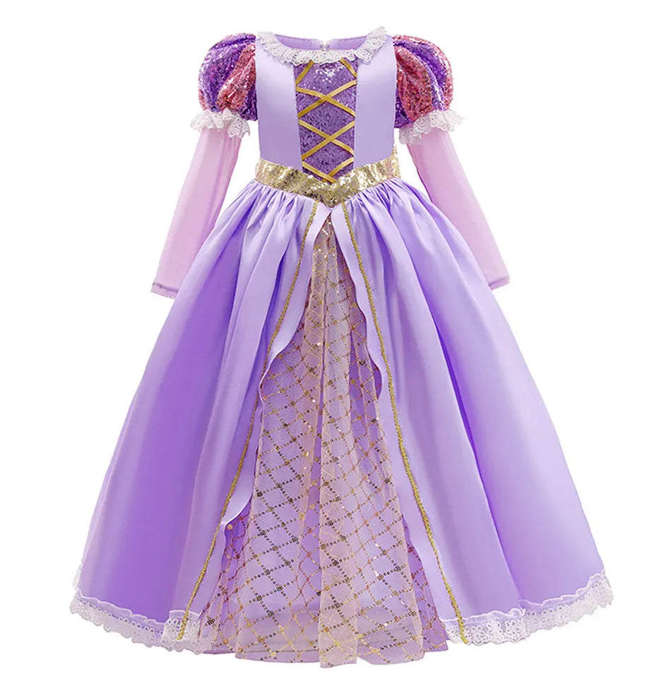 Kids Princess Dress Variety Set for Girl Cosplay Halloween Birthday Party Costume Gown 2-8Y Vestido Girls Birthday Gifts