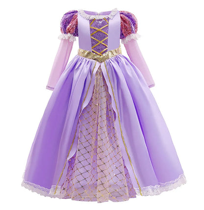 Kids Princess Dress Variety Set for Girl Cosplay Halloween Birthday Party Costume Gown 2-8Y Vestido Girls Birthday Gifts