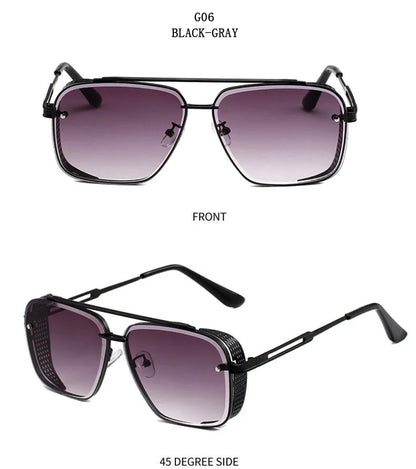 New Punk Square Sunglasses For Men Vintage Fashion Glasses Retro Steampunk Sunglasses Women Trendy Gafas De Sol Hombre Zonnebril