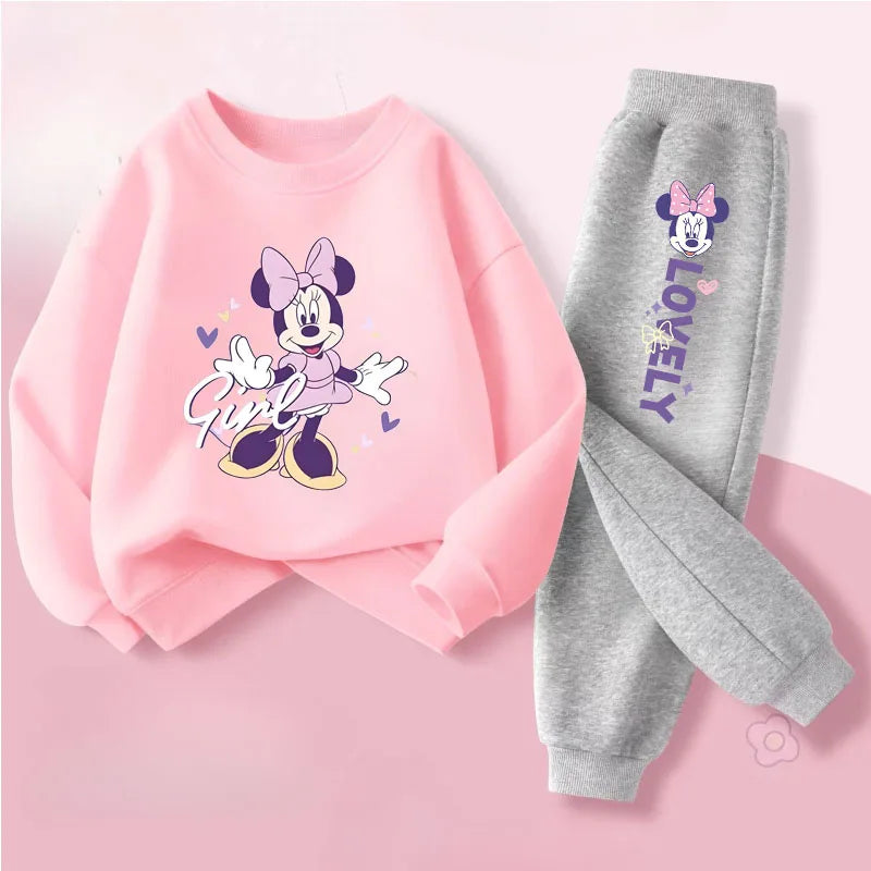 Spring Autumn New Style Children's Clothing Sets Baby Girls O Neck Sweatshirt Pants Two Piece Set Kids Breathable Thin Tracksuit