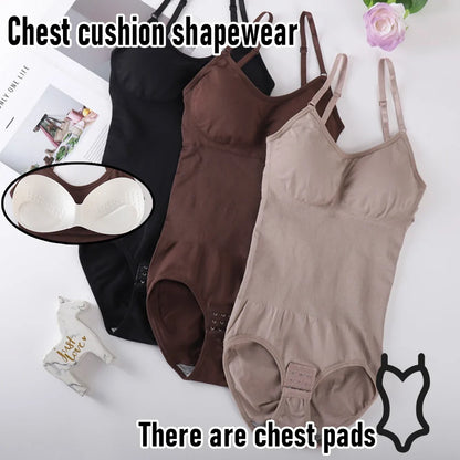Shapewear Bodysuit for Tummy Control Women Hooks Crotch Body Shaper Stree Jumpsuit with Bras Abdomen Control